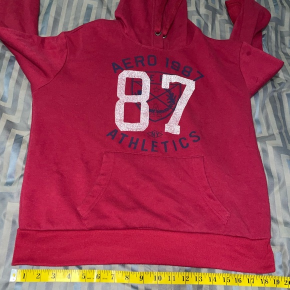 Aeropostale Hoodie Jacket Size MM Womens Red - Picture 5 of 11